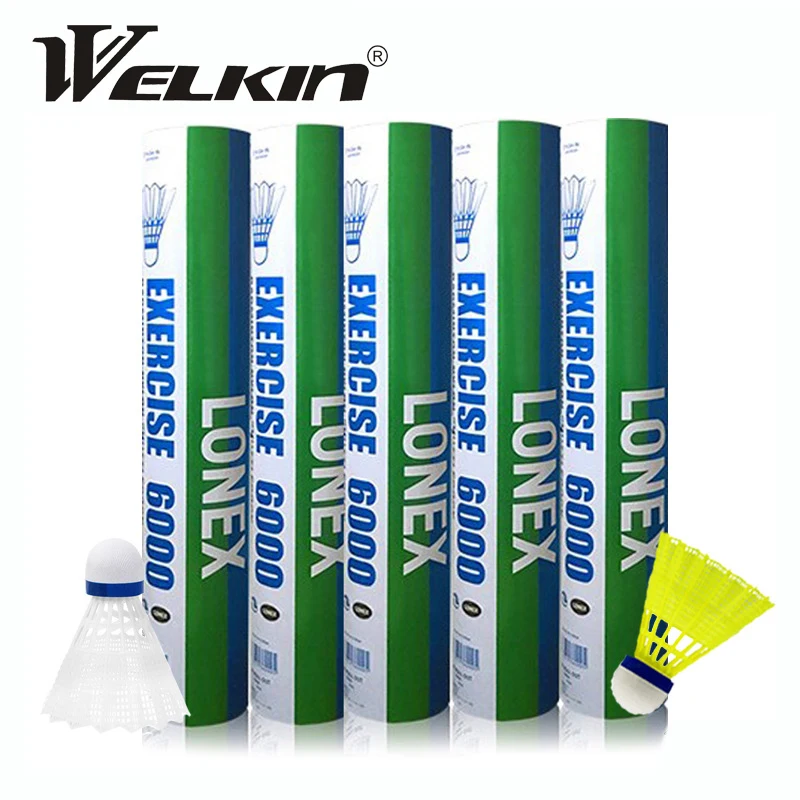 Nylon Shuttlecock 12 - 12 szt. / Beczka Super Mocne