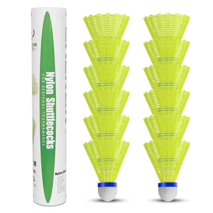 Nylon Shuttlecock 12 - Lotki do badmintona z gęsich piór,